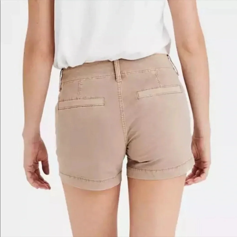 American Eagle Outfitters MIDI Twill Shorts Dusty Rose Women’s Size 4 v6x